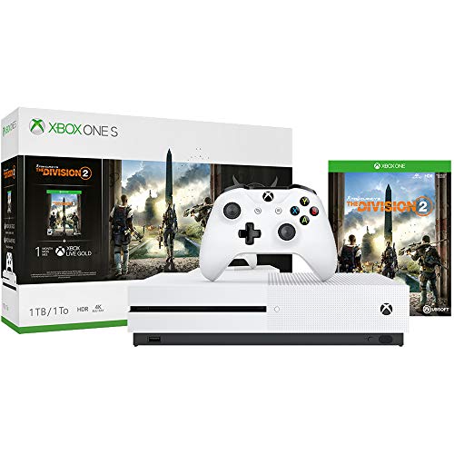 Мајкрософт Xbox One S Bundle 1 Тб Конзола Со Поделбата На Том Кленси 2 + Xbox Во Живо 3 Месец Членство Во Злато &засилувач; 3-Во-1 Вертикален