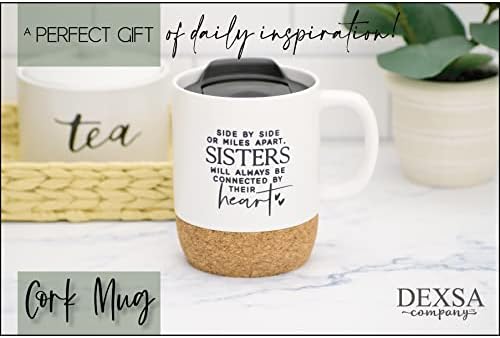 Керамички Дизајнер Шолја За Кафе | рамо до рамо или со километри оддалеченост, Сестрите секогаш ќе бидат поврзани со нивното срце