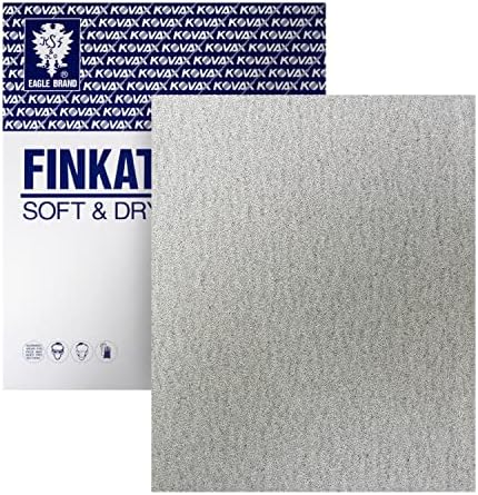 Орел 9x11 алуминиум оксид Finkat меки и суви плочки за пескарење, флексибилен грб, решетка P600, 116-0600, 100 чаршафи
