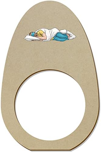 Азиеда 5 x „Човек за спиење“ дрвени прстени/држачи на салфета