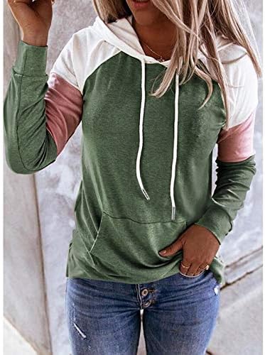 Женски дуксери со долги ракави пулвер за џемпер на врвни обични кошули со долги ракави со долги ракави кошула за влечење