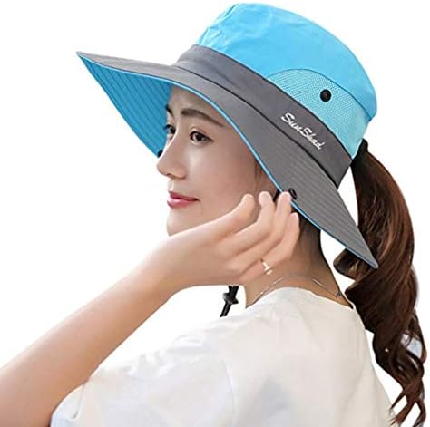 Upf 50+ Широка римска сонце водоотпорна УВ -заштита корпа буни капа за жени