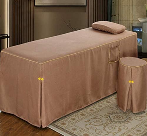 Сетови за маса за масажа со чиста боја, едноставни кревети за кревети за кревети за кревети со памук и постелнина со постелнина