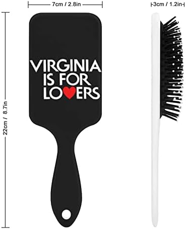 Вирџинија е за loversубовници четка за коса, симпатична четка за четка за перниче за перничиња за мажи за жени, подарок за коса