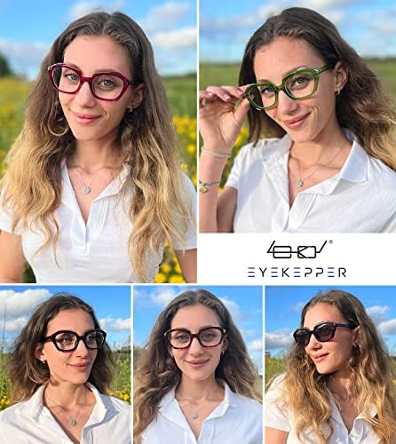 Очила за читање со 5 пакувања за читатели на жени кои ги дизајнираат овални леќи +3,5