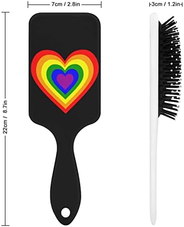 ЛГБТ виножито срце четка за коса симпатична четка четка за перниче за перничиња за мажи за жени подарок за коса