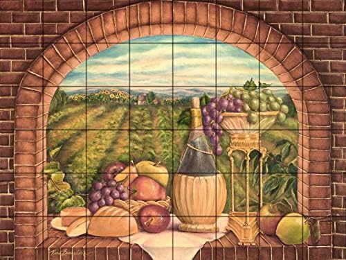 Фреска од плочки-Тосканско Вино ВТОРА-од Brа Бротон