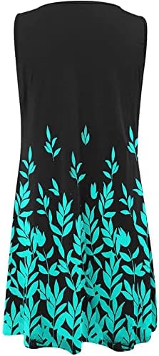 Летни Фустани За Жени 2023 Слатки Цветни Фустан Со Смена На Линија Секојдневен Фустан Со Туника На Плажа Без Ракави Бохо Фустани