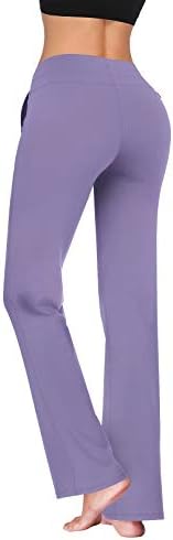 HistKeywin 29 /31/33 /35 Inseam женски бутлег панталони со џебови за истегнување на панталони за трчање