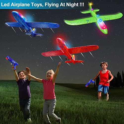 3 Пакет Предводена Авион Фрлач Играчки, Пена Едрилица Авион Велигден Кошница Кутии Играчки За Момчиња, Отворено Летање Играчки