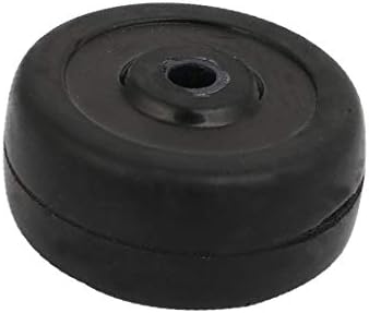 Х-гранче 2-инчен диа гума едно тркало 6,5 мм вежби дупки количка рибарска макара ролери црна (2 пулгада диа гума едно тркало