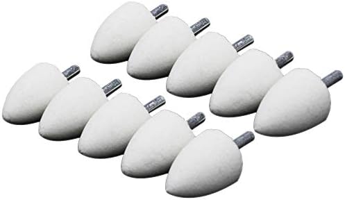 Придружете се на Ware 5 парчиња 1/4 ”Шанк Конусна бела фузирана алумина абразивна мелење камења, абразивен монтиран камен, мелење