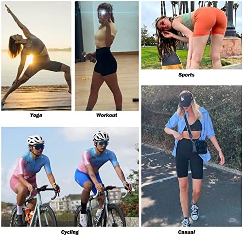 Американски трендови женски тренингот Шорцеви Беспрекорни еластични спандекс шорцеви јога кои трчаат спортски шорцеви