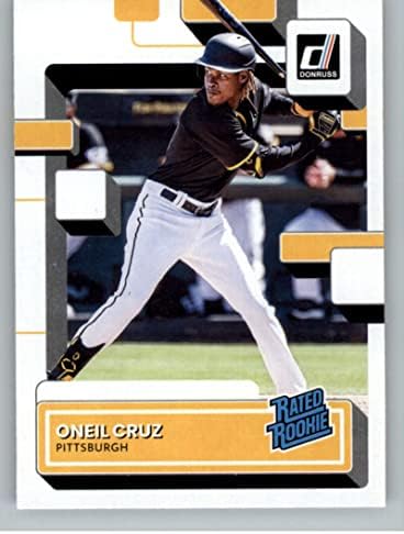 2022 Donruss 80 Oneil Cruz RC RC Dookie Card Pittsburgh Pirates со оценка на дебитанти, официјална картичка за бејзбол MLB