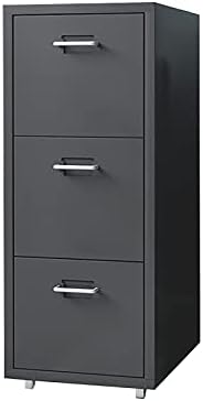 Мебел Qsjy Grey -, кабинети за датотеки за фиока за домашна канцеларија 3, челична плоча со ладно вала од 1,1 мм
