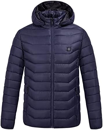 Ymosrh mens јакна USB електричен загреан палто јакна со качулка за греење зимски термички топли потопли мажи јакна