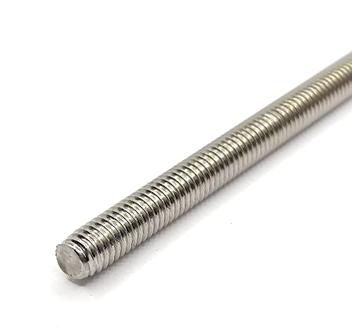 Комплетно навојна шипка за шипки M6X400mm Thread Pitch 1mm 304 прачки од не'рѓосувачки челик шипки за завртки за сидро, стеги, закачалки,
