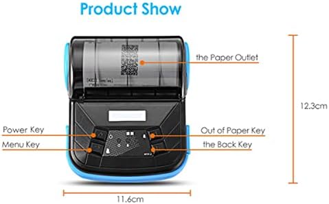 Термички печатач на Bluetooth Bluetooth Bluetooth, 2 -инчен преносен печатач за безжични билети за безжичен билет, машина за