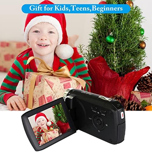 Видео камера камера за деца со камера за YouTube Tiktok Full HD 1080p 30FPS 24MP дигитални камери за рекордер за дигитални камери за деца тинејџери