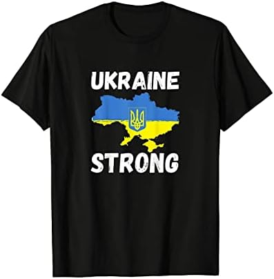 Возрасни украински Блуза Мода Краток Ракав Стојам Со Украина Печати О Вратот Поддршка Украина Блузи Маица
