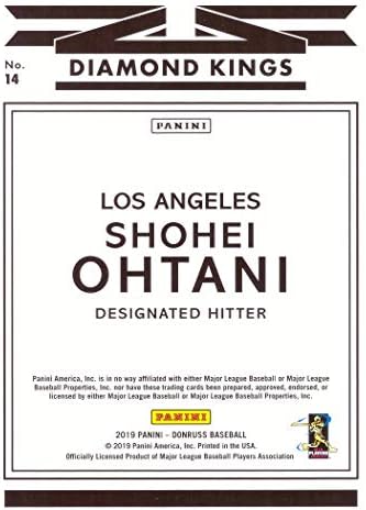 2019 Панини Донрус Дијамант Кингс #14 Шохеј Отани Бејзбол картичка