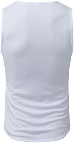Резервоарот на БЕУУ за мажи за летни маички без ракави маица тенок вклопување во основно работење на тренингот обичен резервоар со