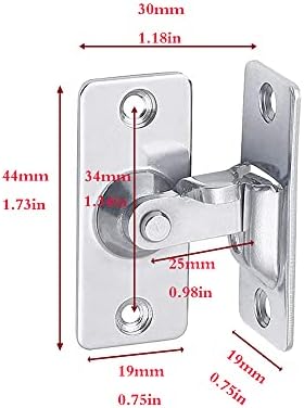 Мал 90 степени десен агол заклучување на вратата заклучување на заклучувањето на завртката за заклучување на вратата за заклучување