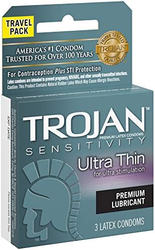 Тројанска чувствителност ултра тенки подмачкани кондоми 3 брои