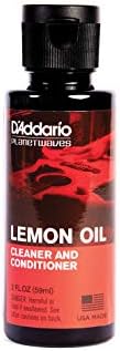 Масло од лимон D'Addario - масло за гитара Фретборд - Додатоци за гитара - Отстранува нечистотија, маснотии, изградба од инструмент - услови