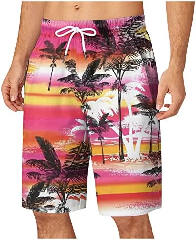 Стимки за пливање мажите одборат шорцеви, машки стебла лето празник хавајски обични лесни масти модни стебла со џебови