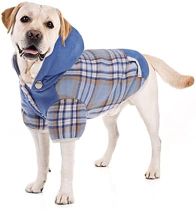 Зимски палто со пила од пила, згусна кучиња со кучиња со одвојување карирана карирана јакна од миленичиња џемпершир, топла облека за мали средни
