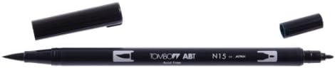 Пенка за двојна четка Tombow Abt вклучува пенкало за блендер - сиви бои