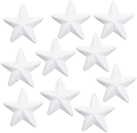 Холибана 20 парчиња 8 см полистирен starвезда во форма на бела занаетчиска елка занаетчиски центри за табели со реквизити DIY