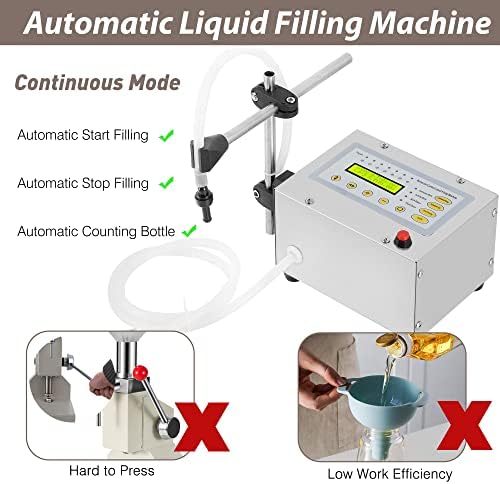 Машина за полнење со течноста на Ханхен 1-118 унца машина за полнење шише Автоматски течен диспензер Електрична дигитална контрола на дијафрагмата
