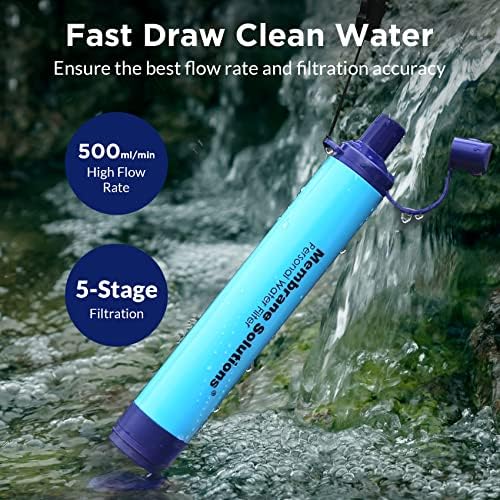 Мембрански раствори филтрирано шише со вода, 0,1 микро-4-фаза на филтер за вода за вода, шише за прочистувач на вода без вода без употреба