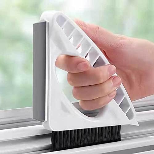 Четка За Чистење на жлебот На прозорецот | 2 Во 1 Двострано Гуменче За Врата Од Стакло За Туширање | Повеќенаменска Опрема За Перење Прозорци,