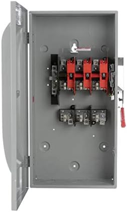 Siemens HF324N 200-AMP, 3 пол, 240-волт, 4 жица, фузиран тешка должност, тип 1, сива