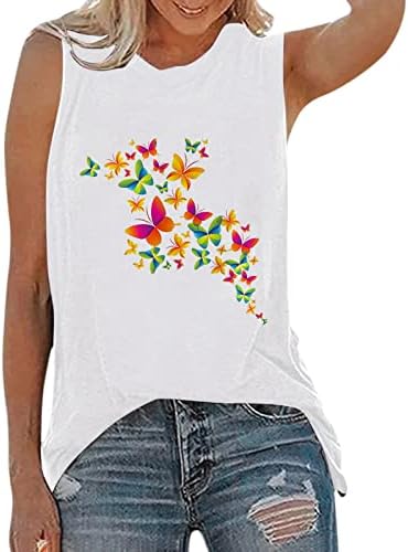Xiloccer дами кошула жени печати маички кошули без ракав, обична маица, маица елек, блуза, обична лабава мода