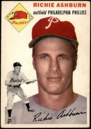 1954 Топпс 45 Wht Richie Ashburn Philadelphia Phillies VG/Ex Phillies