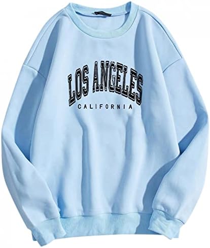 Преголеми џемпери на женските Анивуд, во Лос Анџелес Калифорнија, калифорниски дуксери со екипаж на долги ракави, момчиња, врвови