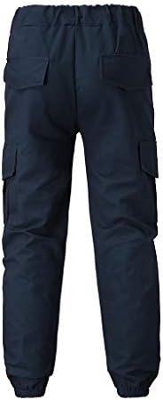 Машки карго панталони долги тенок вклопување во случај на влечење на лежишта со џогер велосипедизам пешачење за голф карго работа панталони
