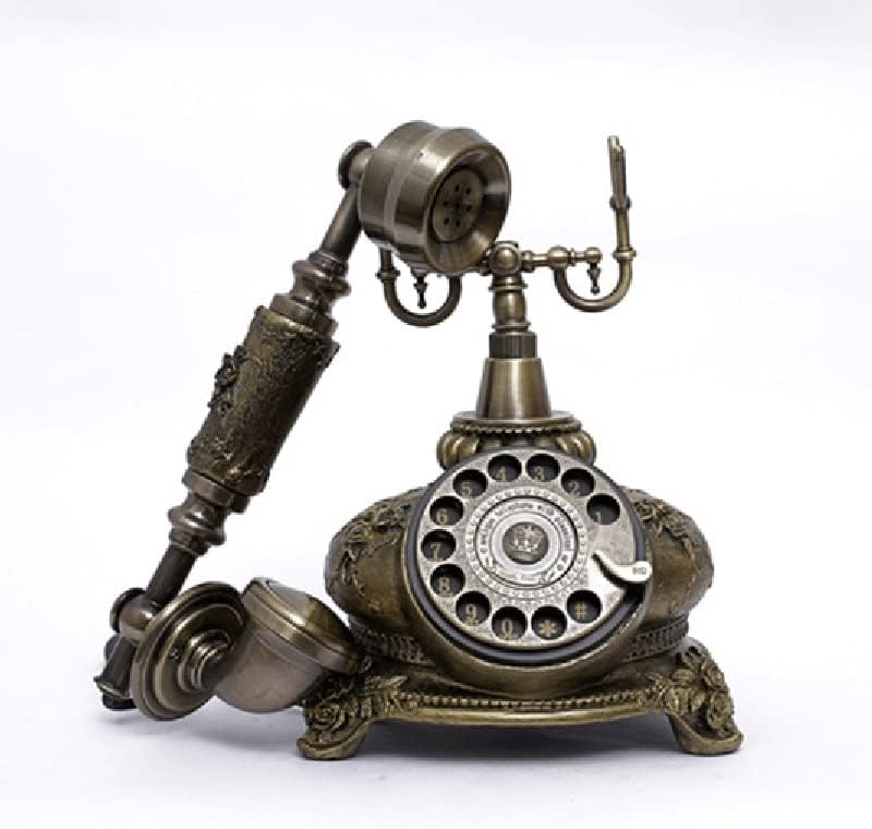 Ретро ретро старомодно ротирачко бирање телефонска фиксна линија со повици без раце, класични мелодии, ревид за декорација на домашни канцеларии