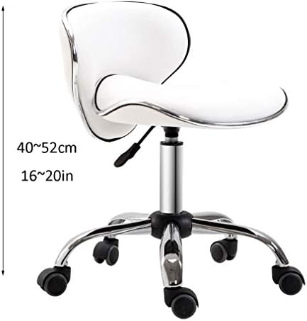 Столче за камшик на тркалото ， столче за сечење салони со црна ПВЦ синтетичко кожено седиште ， прилагодлива висина 40-52 см ， Поддржана тежина