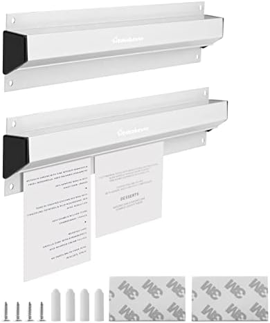 2 парчиња 12 алуминиумски кујнски слајд проверка на решетката за решетки на билет Табулаторот Ресторан за ресторани за ресторани, држач за прием