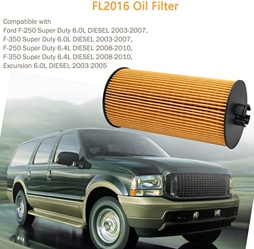 Филтер FD4616 FILE и FL филтер за нафта компатибилен со Ford 6.0L PowerStroke Filter Oil F250 F350 F450 F550 Super Duty 03-07 Excursion