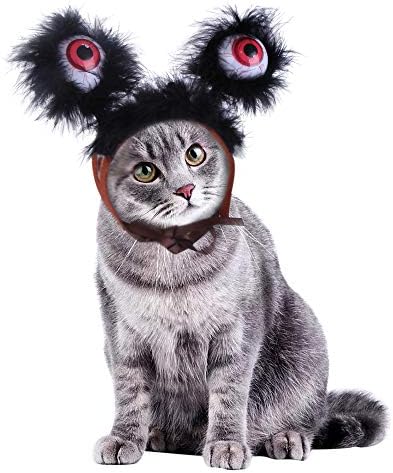 Миленичиња костум мачка за глава за украсување кучиња кучиња глава за глава од очила, маче кученце, костум, костумска забава, за домашни