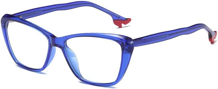 Resvio читање очила за жени и мажи правоаголник целосни рамки Рачно изработени пролетни шарки читатели транспарентно сино