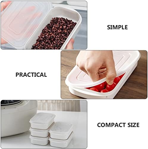 Пластични садови Cabilock 4 парчиња пластични оброци за носење кутија бенто кутија за складирање на храна тестенини кутии за запечатување
