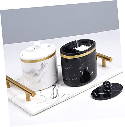 Алипис 3 парчиња мермерни памучни брисеви контејнери со контејнери со капаци со капаци за чаши