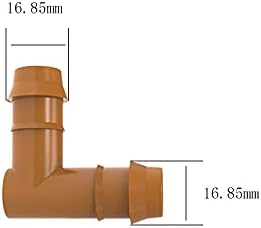 Tusrai 10 парчиња кафеава пластика 1/2 инчи 90 степени вметнете конектор за бодликава лактот за цевки за наводнување